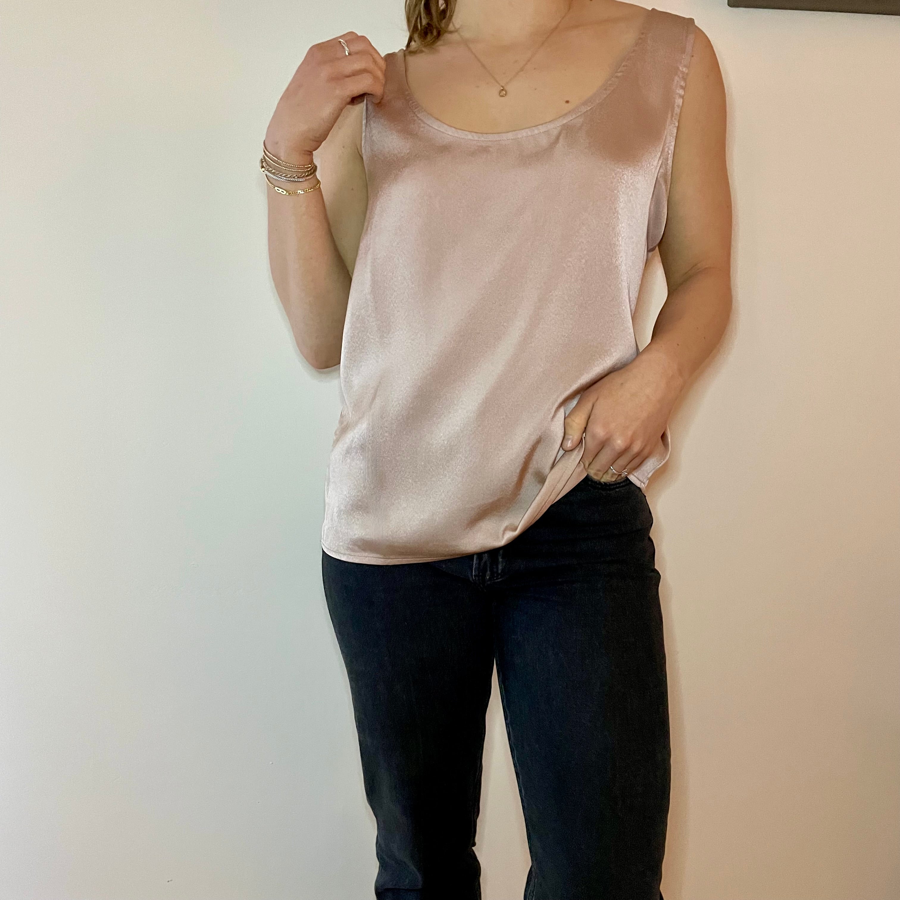 Nude Satin Tank – BSunny Boutique